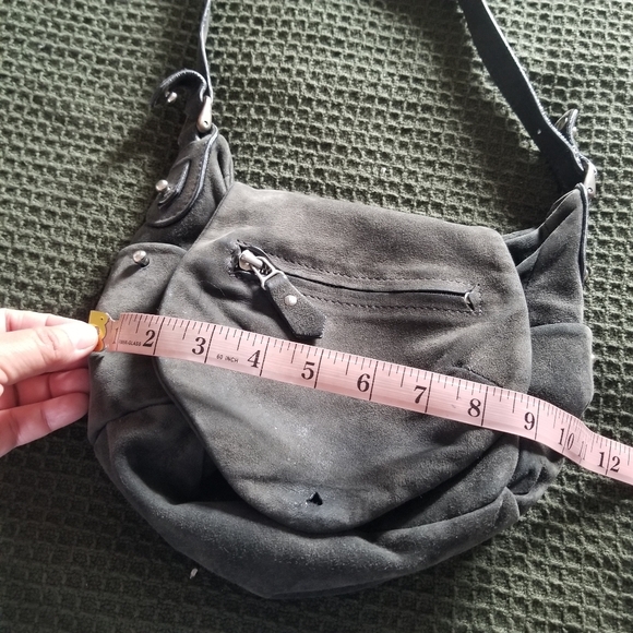 Isabel Marant | Suede Olive Green Crossbody Bag - Picture 7 of 9